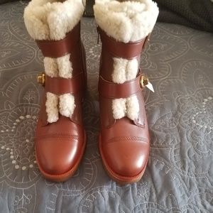 Coach leather boots